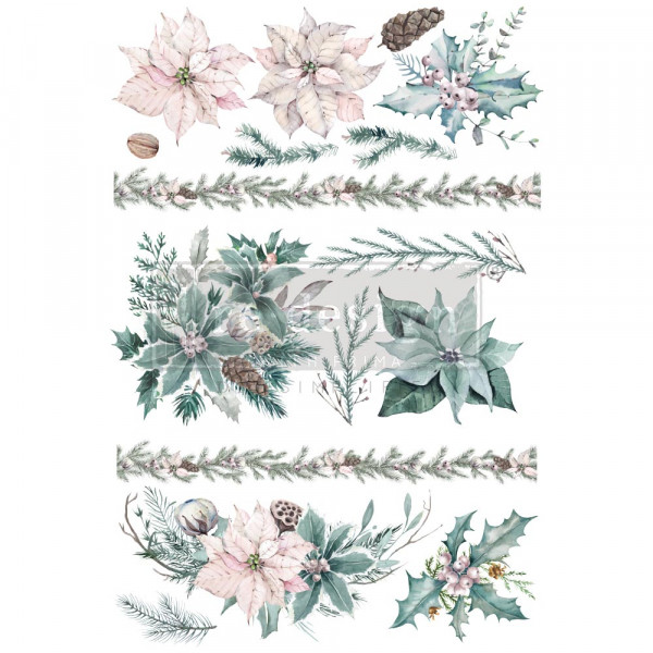 Transfer Evergreen Florals 61 x 89 cm