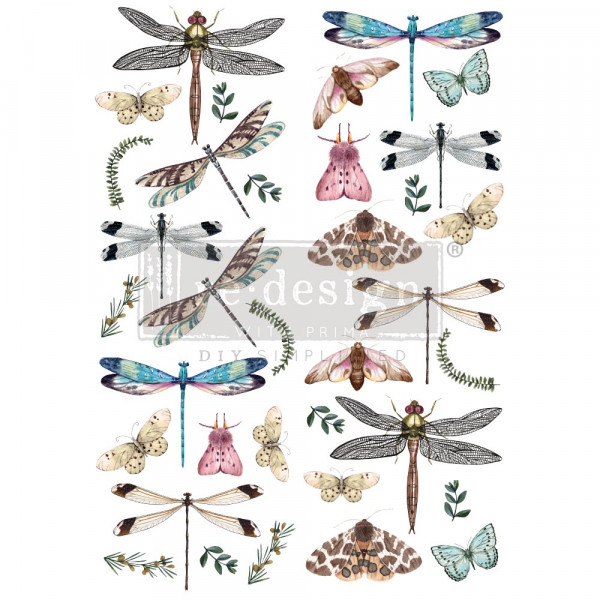 Transfer Redesign Riverbed Dragonflies 61x89 cm