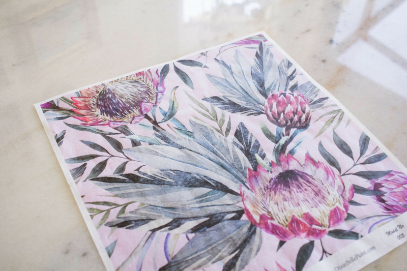 Rižev papir Tropical on Pink (Dixie Belle)
