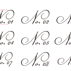 Šablona VP Cursive Letter