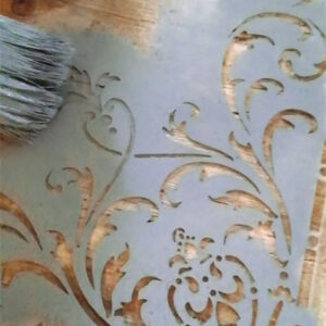 Šablona Vintage Paint kotna Corner Flower