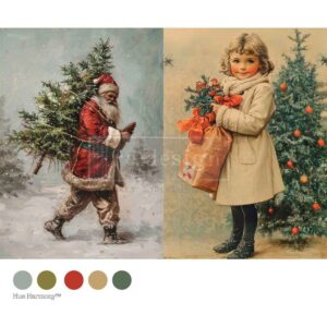 Redesign decoupage fiber Vintage Tidings
